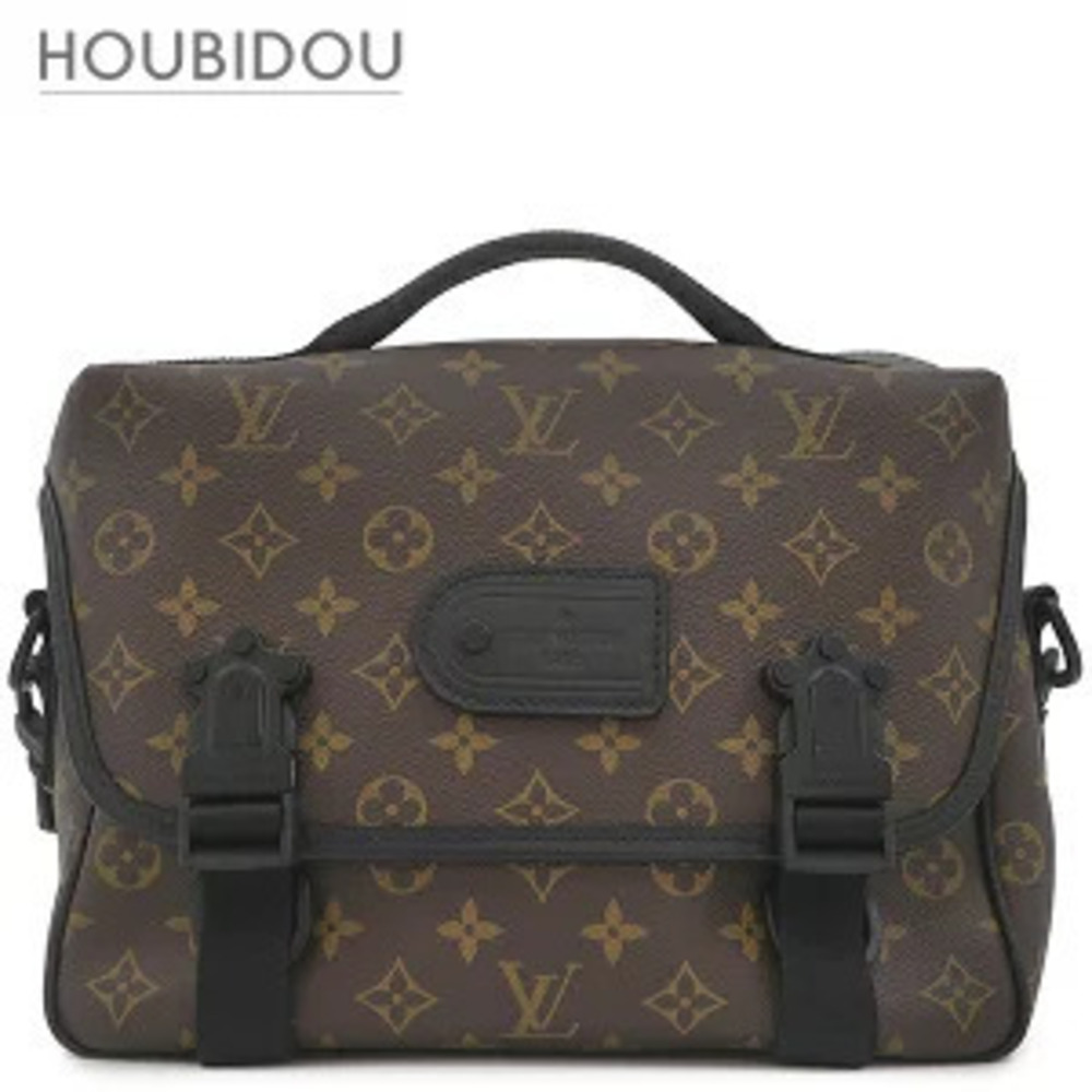 Louis Vuitton LV Trail Messenger Bag Monogram Macassar Brown Black Brown